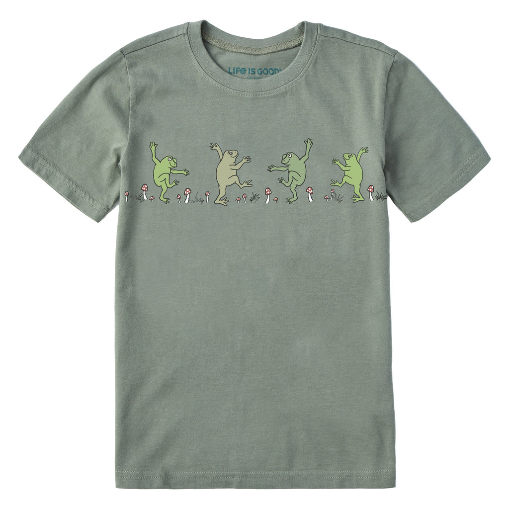 Kids Dancing Frogs Mushrooms Short Sleeve Crusher Tee product image 1