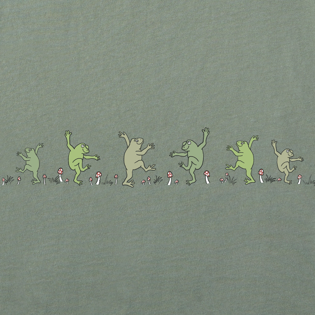 Kids Dancing Frogs Mushrooms Short Sleeve Crusher Tee product image 2