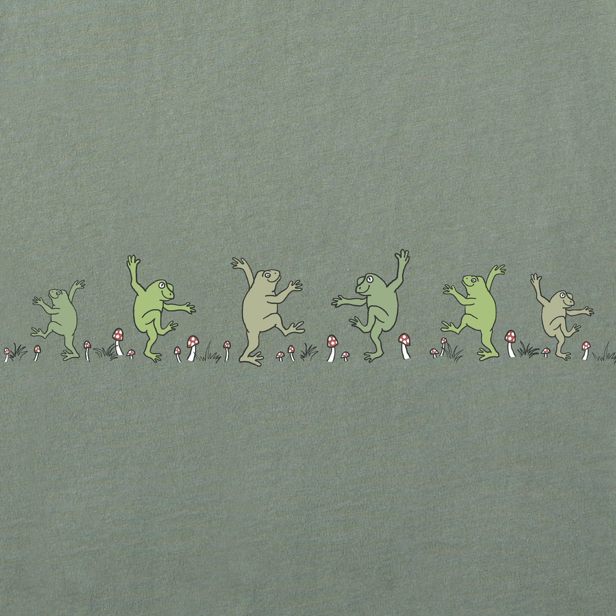 Kids Dancing Frogs Mushrooms Short Sleeve Crusher Tee product image 2
