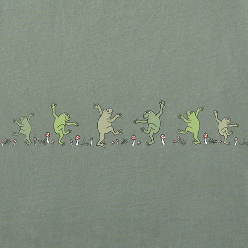 Kids Dancing Frogs Mushrooms Short Sleeve Crusher Tee product image 2