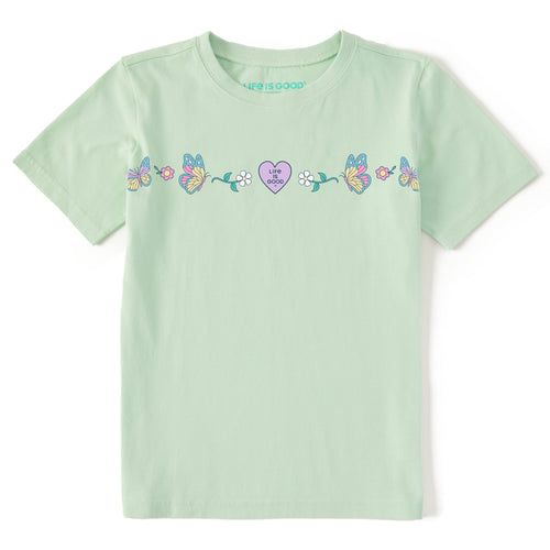 Kids Floral Butterfly Heart Short Sleeve Crusher Tee product image 1