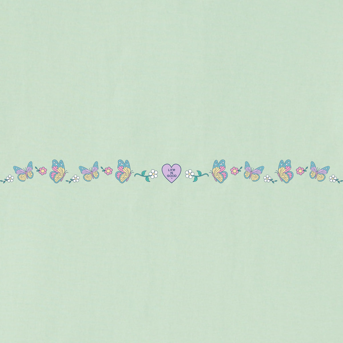 Kids Floral Butterfly Heart Short Sleeve Crusher Tee product image 2