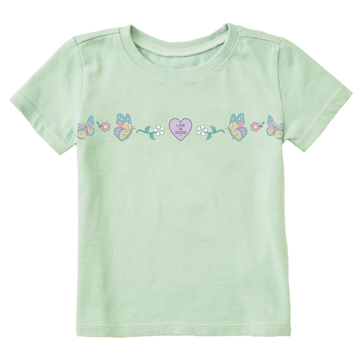 Toddler Floral Butterfly Heart Short Sleeve Crusher Tee product image 1