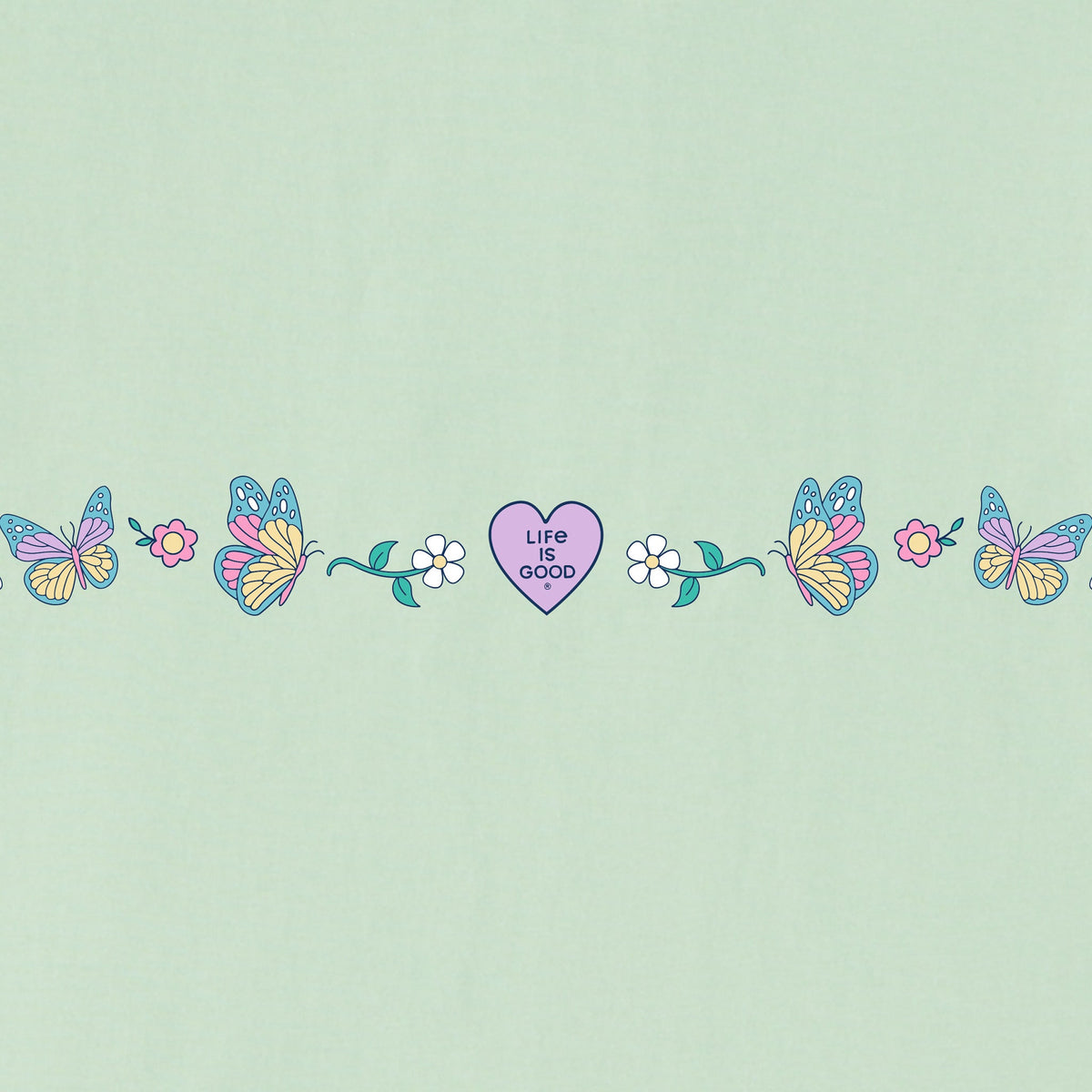 Toddler Floral Butterfly Heart Short Sleeve Crusher Tee product image 2