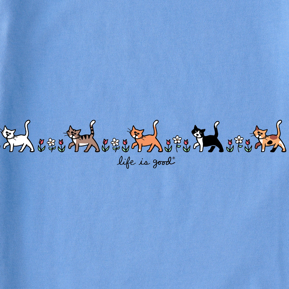 Toddler Vintage Cats in Flowers Short Sleeve Crusher Tee product image 2