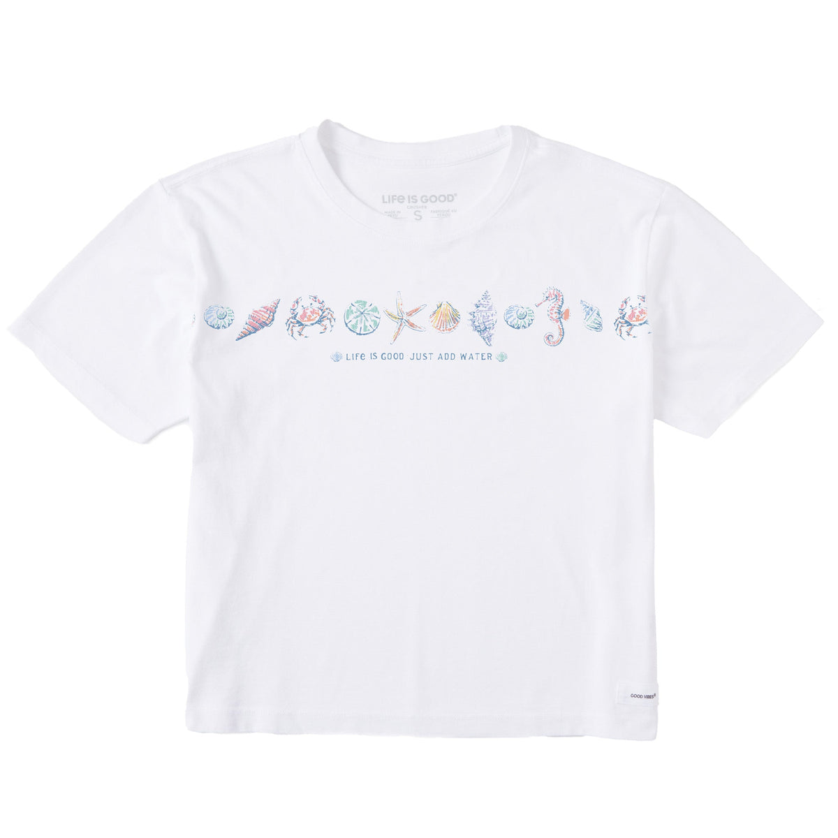 Women's Just Add Water Shells Short Sleeve Crusher Boxy Tee product image 1