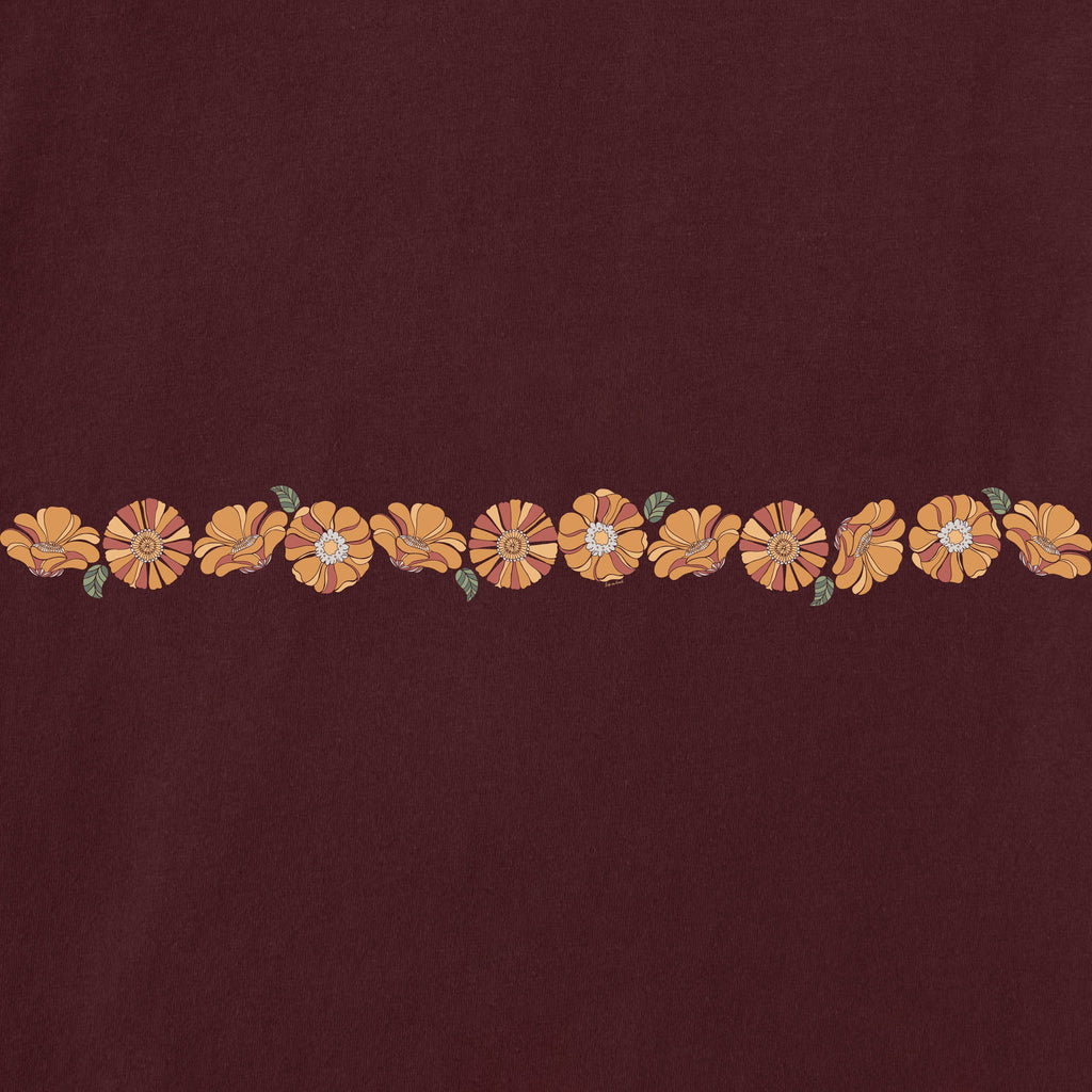 Women's Big Groovy Flowers Short Sleeve Crusher Boxy Tee product image 2