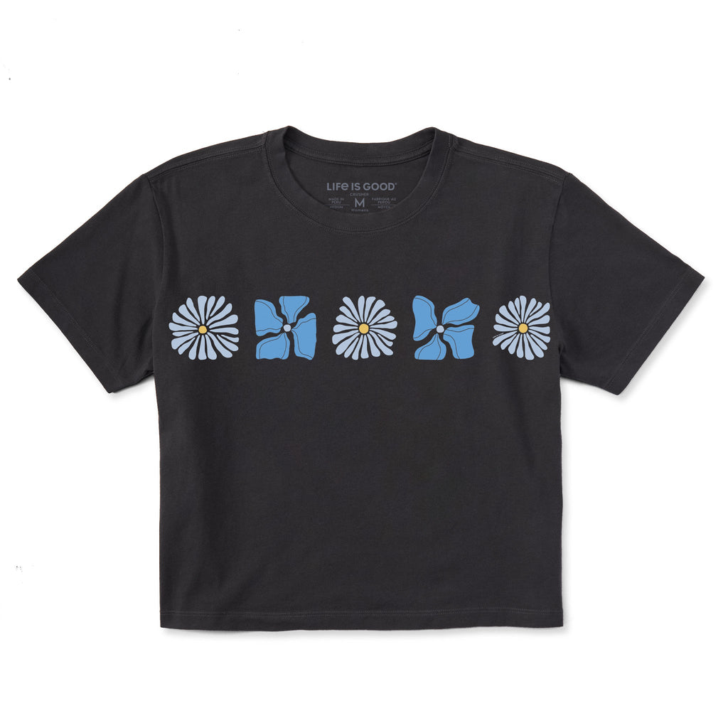 Women's Woodblock Floral Short Sleeve Crusher Boxy Tee product image 1
