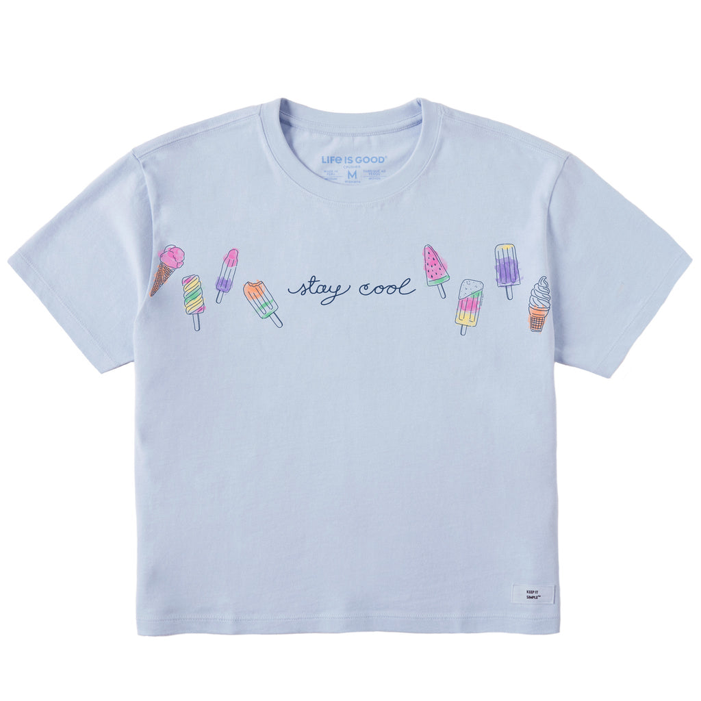 Women's Ice Cream Stay Cool Short Sleeve Crusher Boxy Tee product image 1