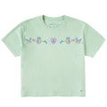 Women's Floral Butterfly Heart Short Sleeve Crusher Boxy Tee product image 1