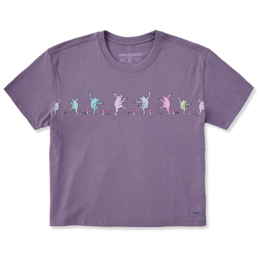 Women's Dancing Frogs Mushrooms Short Sleeve Crusher Boxy product image 1