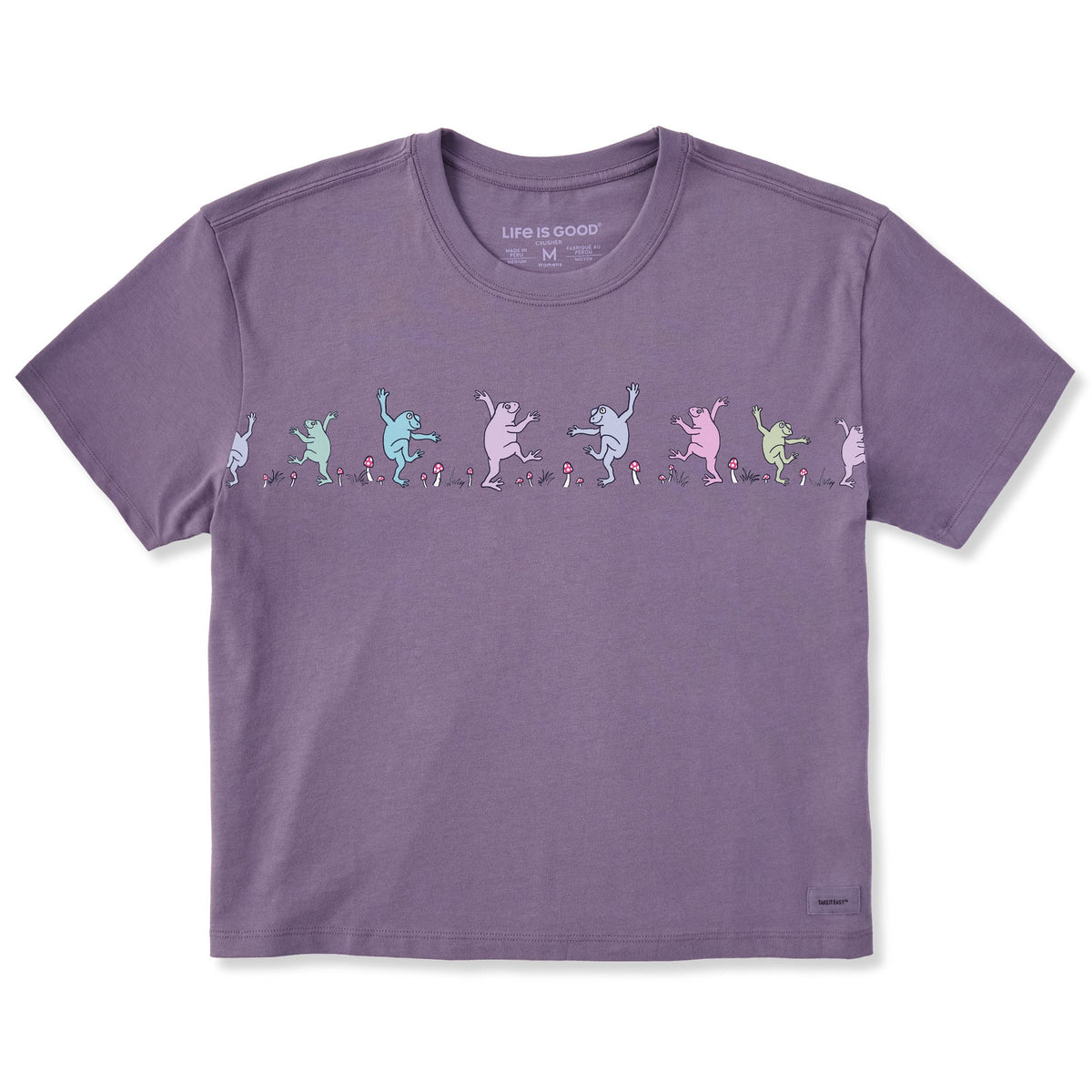 Women's Dancing Frogs Mushrooms Short Sleeve Crusher Boxy product image 1
