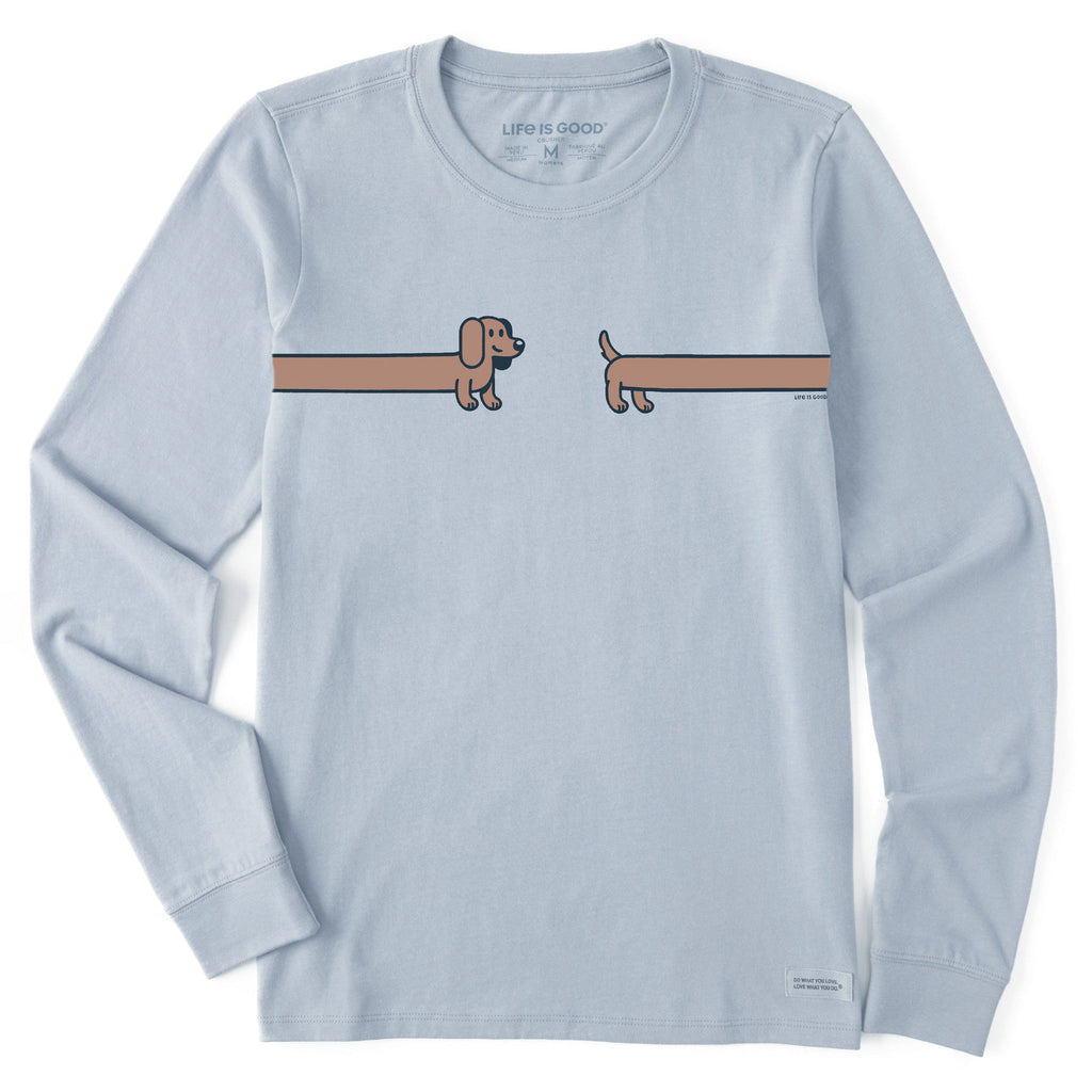 Women's Happy Dachshund Long Sleeve Crusher Tee product image 1