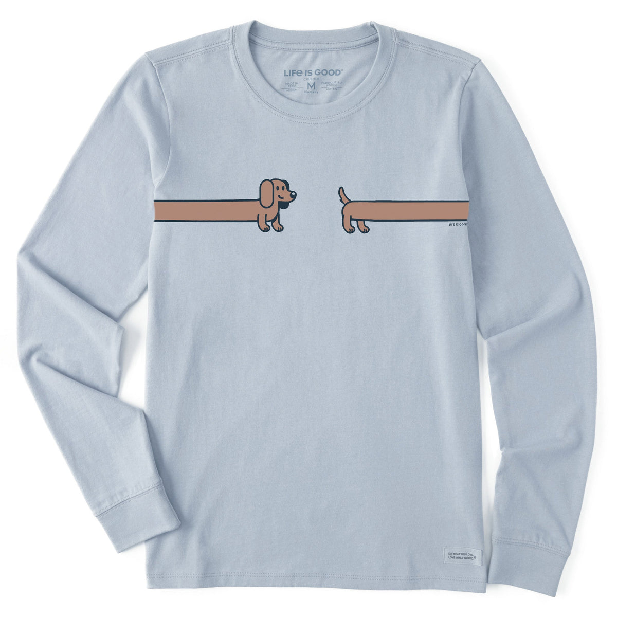 Women's Happy Dachshund Long Sleeve Crusher Tee product image 1