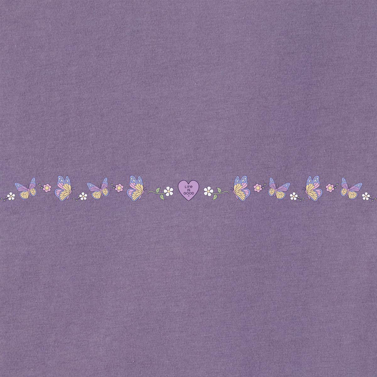Women's Floral Butterfly Heart Long Sleeve Crusher Tee product image 2
