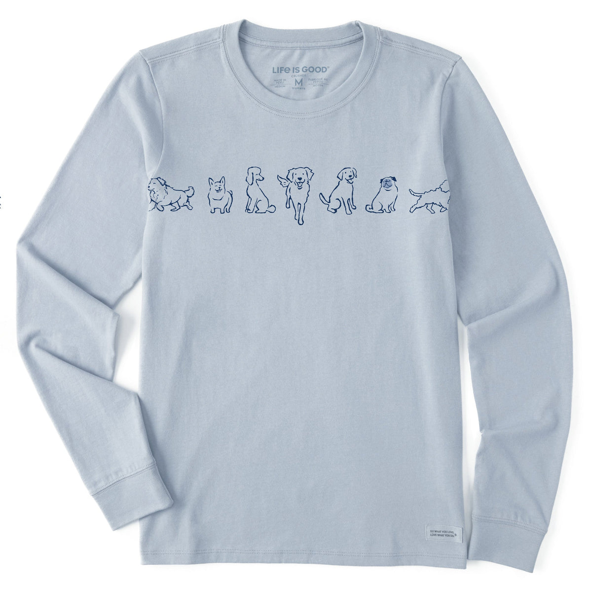 Women's Inkbrush Pups Long Sleeve Crusher Tee product image 1