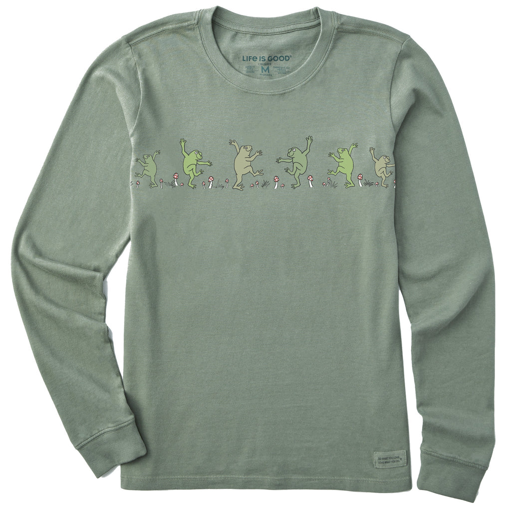 Women's Dancing Frogs Mushrooms Long Sleeve Crusher Tee product image 1