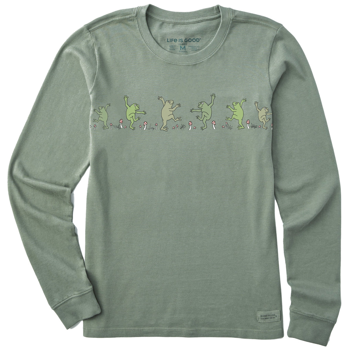 Women's Dancing Frogs Mushrooms Long Sleeve Crusher Tee product image 1