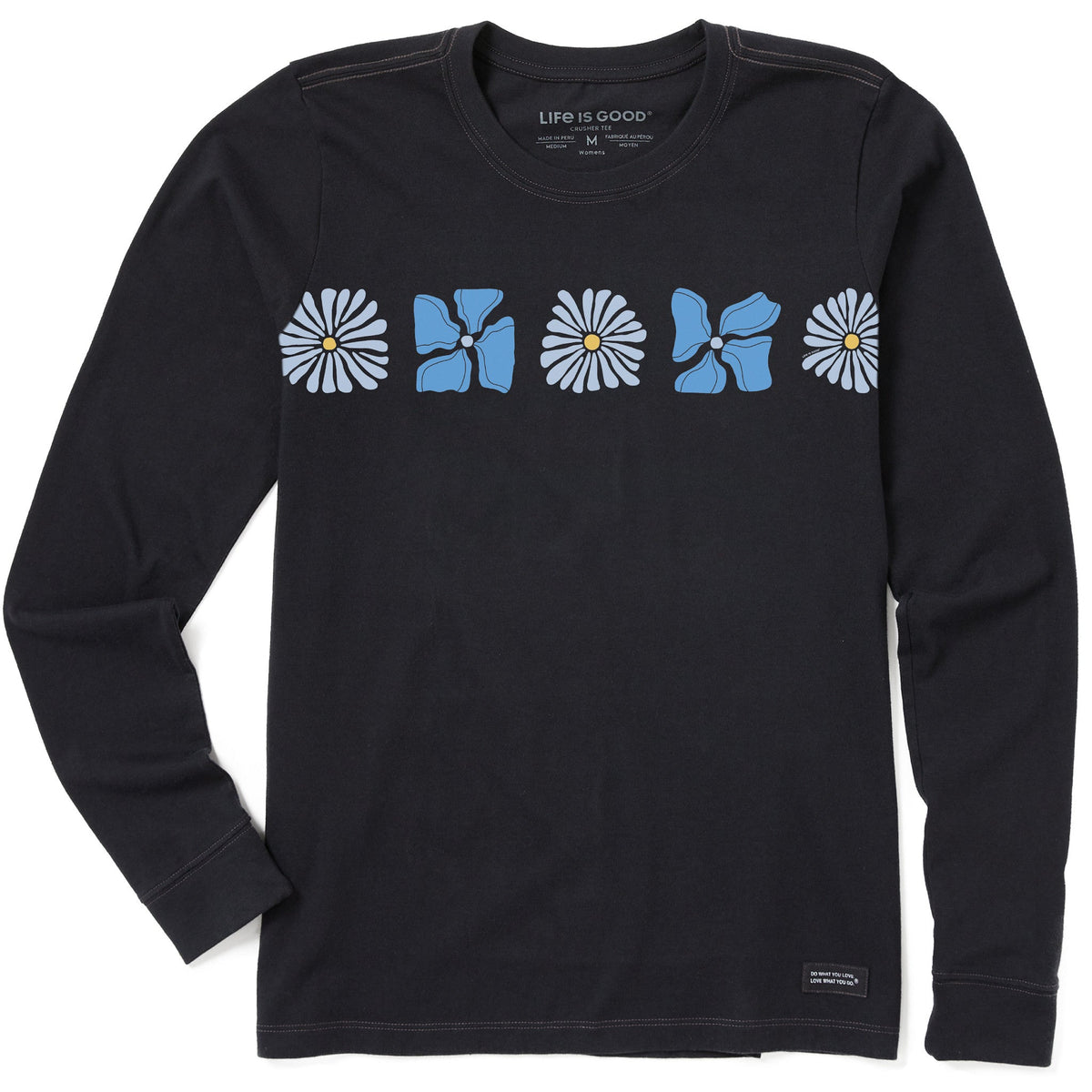 Women's Woodblock Floral Long Sleeve Crusher Tee product image 1