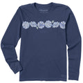 Women's Big Groovy Flowers Long Sleeve Crusher Tee product image 1