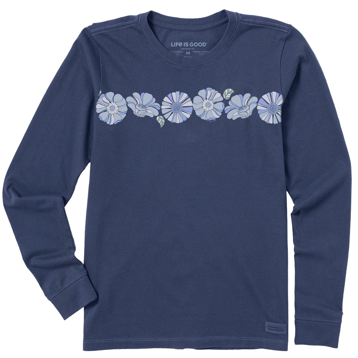 Women's Big Groovy Flowers Long Sleeve Crusher Tee product image 1