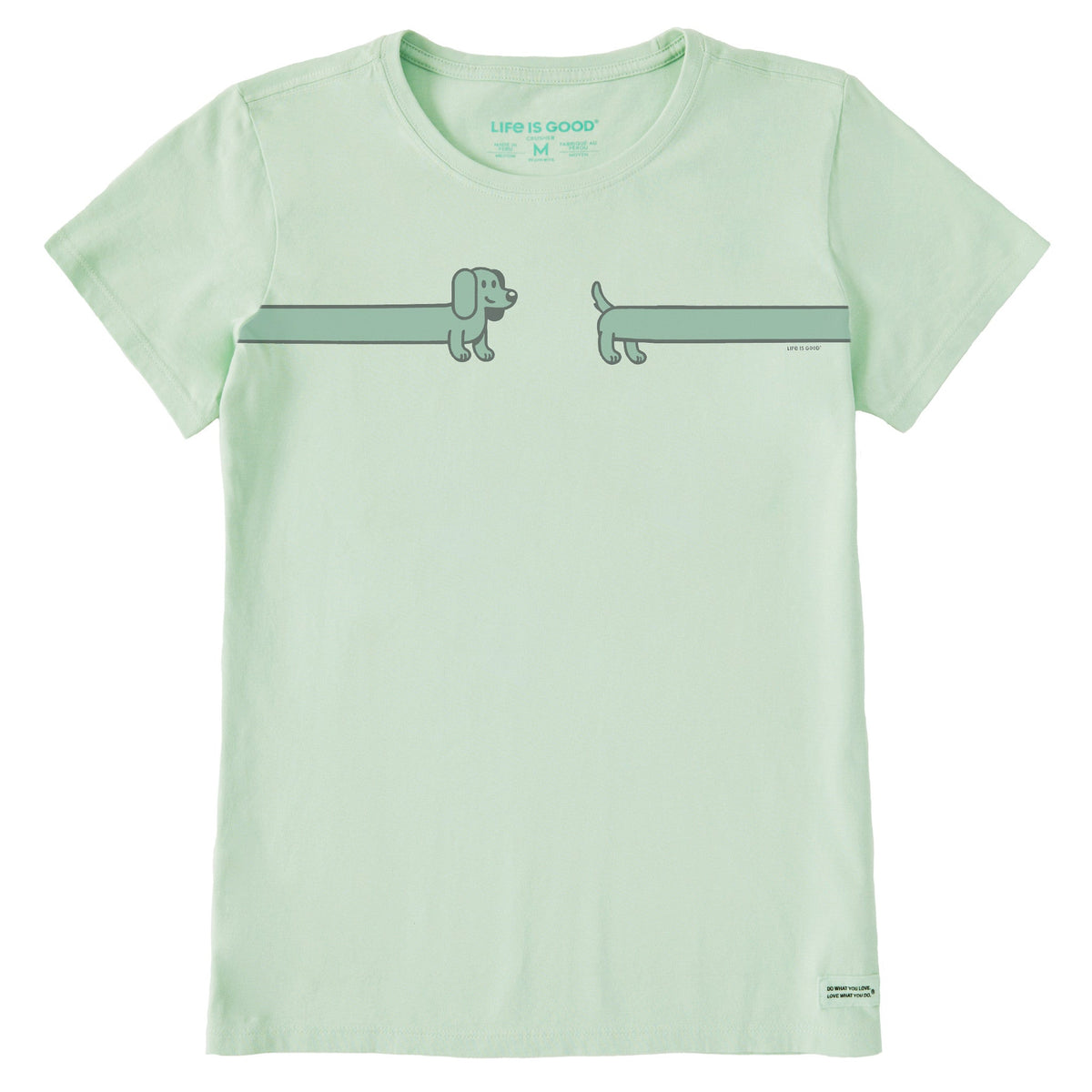 Women's Happy Dachshund Short Sleeve Crusher Tee product image 1