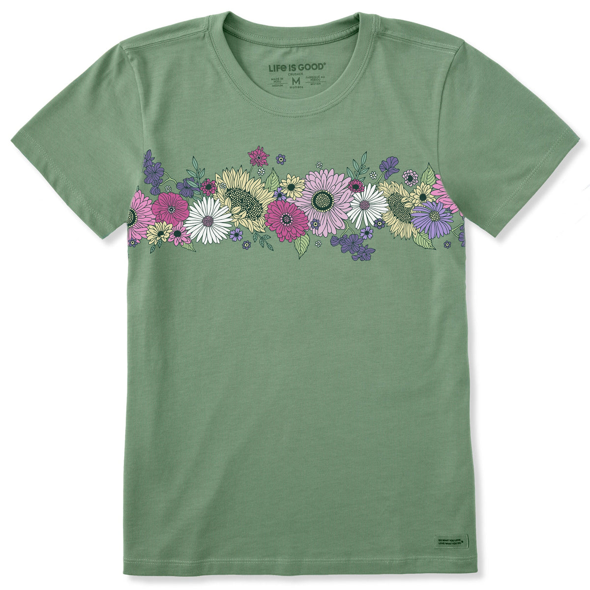 Women's Beautiful Energy Flowers Short Sleeve Crusher Tee product image 1