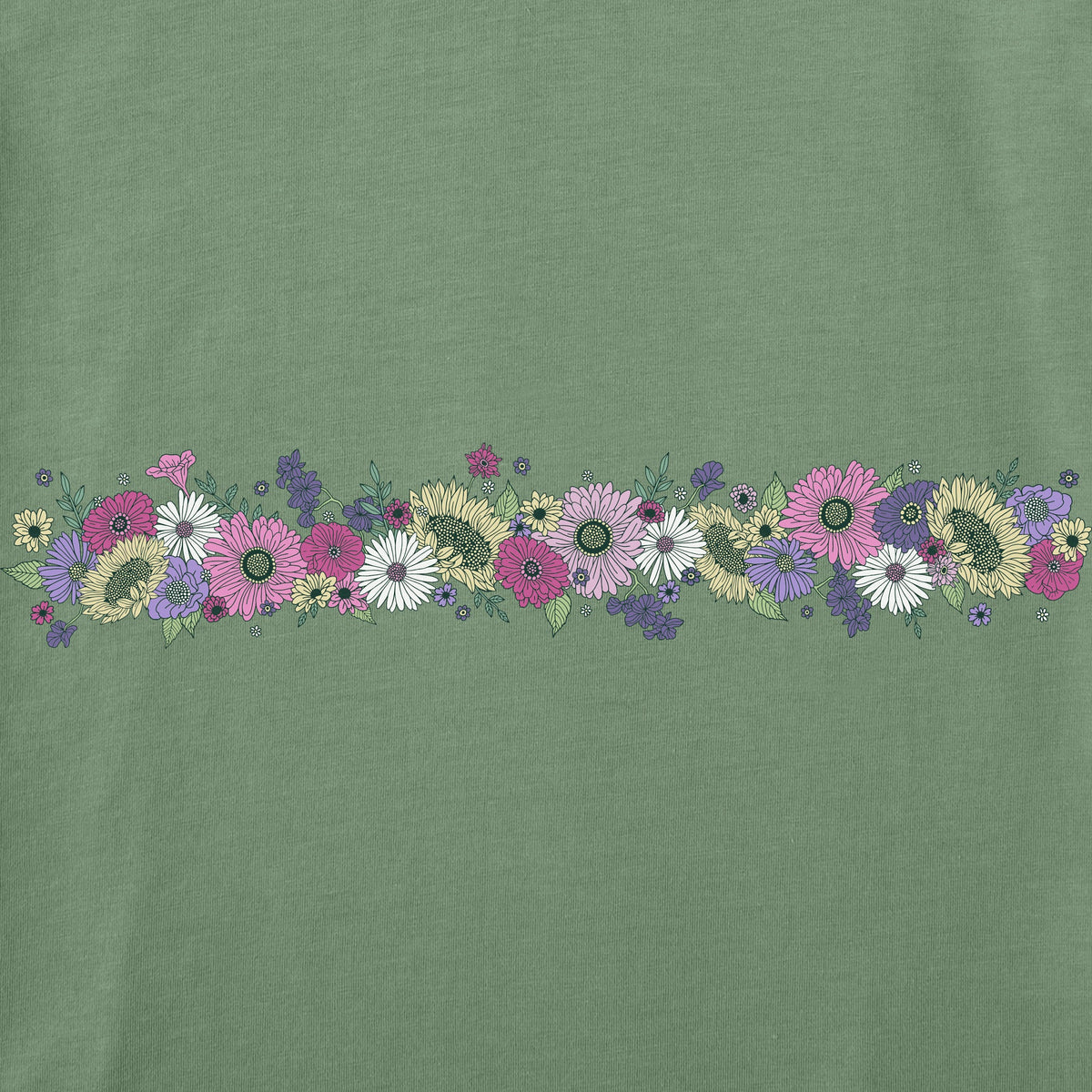 Women's Beautiful Energy Flowers Short Sleeve Crusher Tee product image 2