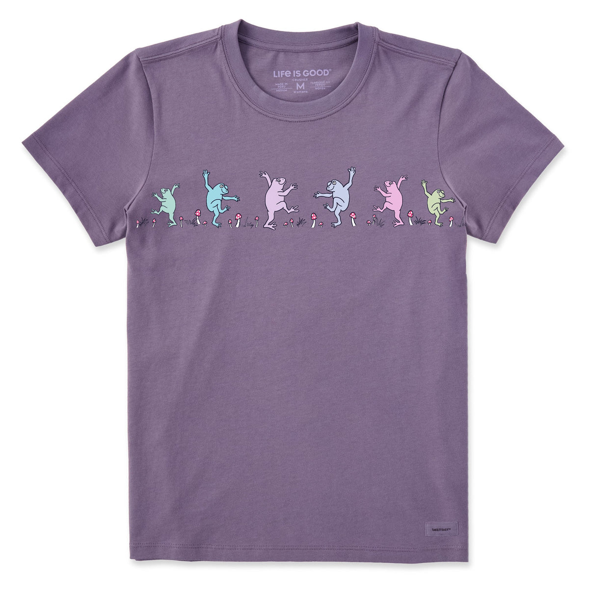 Women's Dancing Frogs Mushrooms Short Sleeve Crusher Tee product image 1
