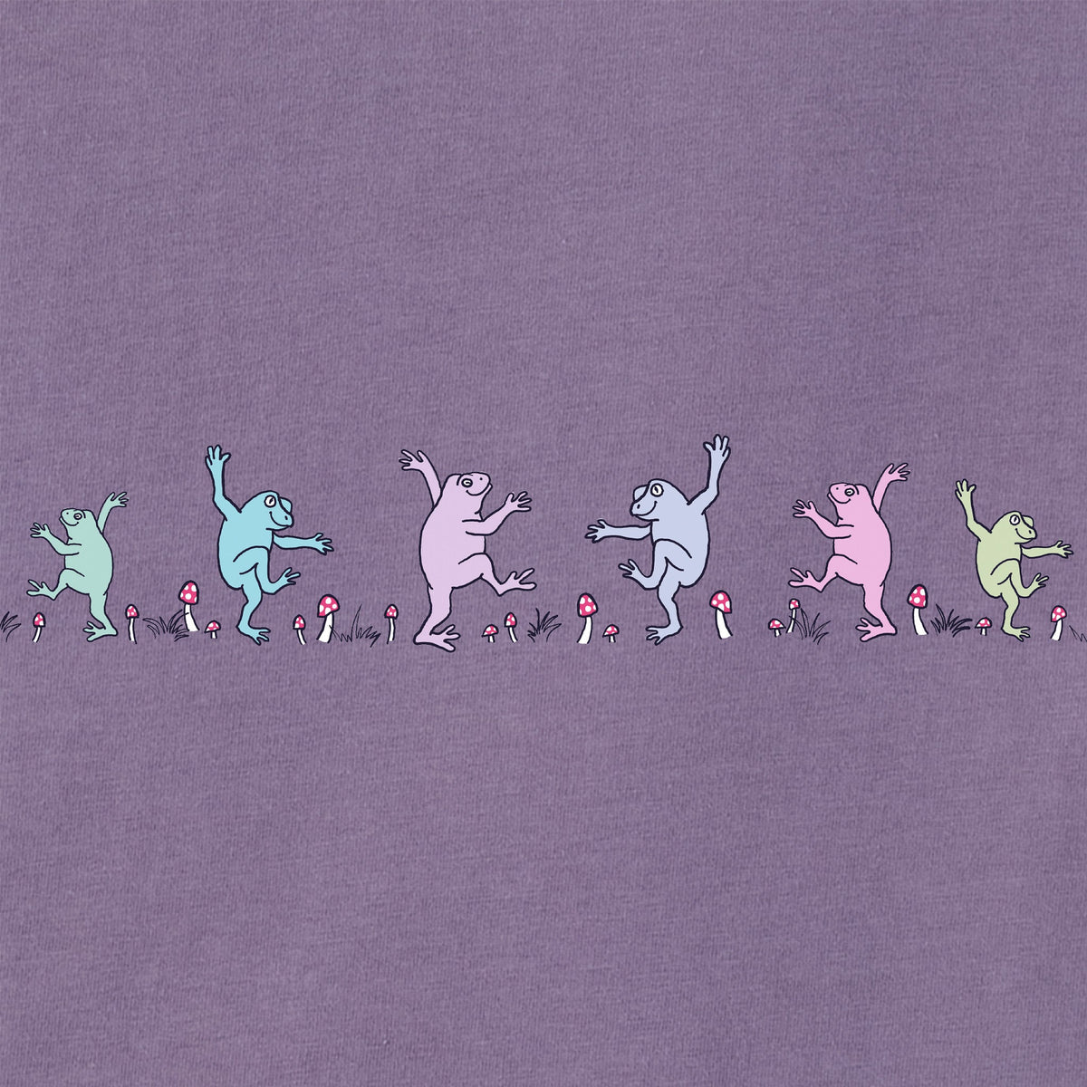 Women's Dancing Frogs Mushrooms Short Sleeve Crusher Tee product image 2