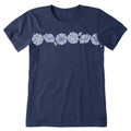 Women's Big Groovy Flowers Short Sleeve Crusher Tee product image 1