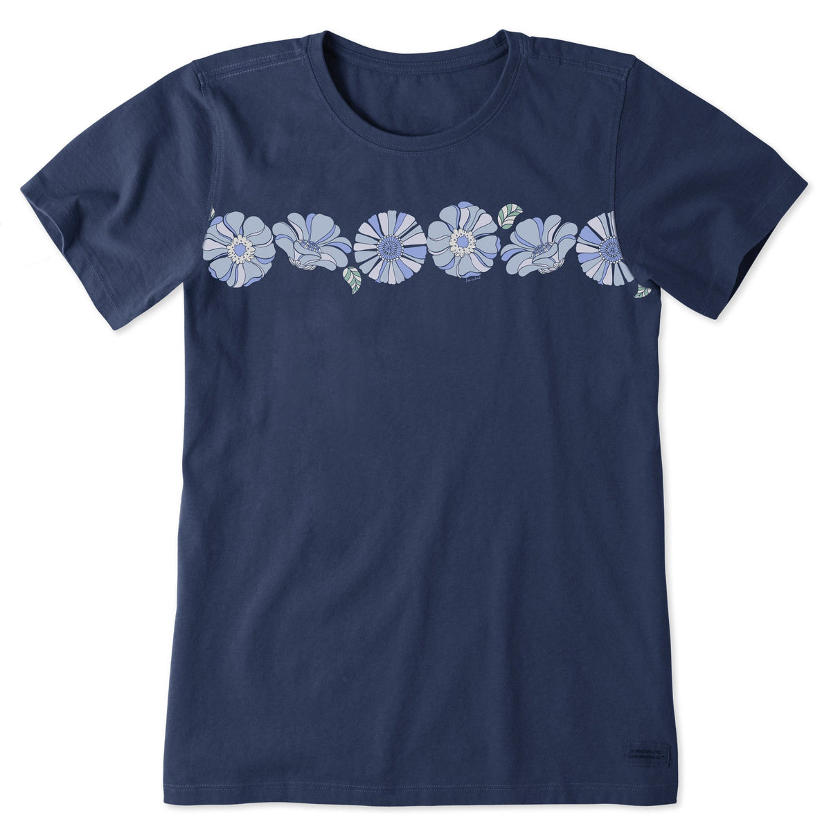 Women's Big Groovy Flowers Short Sleeve Crusher Tee product image 1