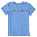 Women's Vintage Cats in Flowers Short Sleeve Crusher Tee product image 1
