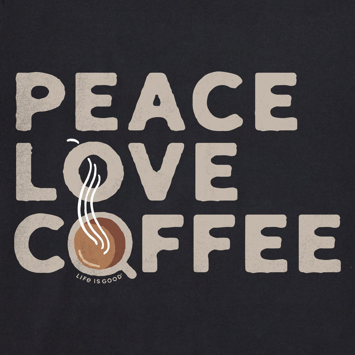 Women's Peace Love & Coffee Long Sleeve Crusher Tee