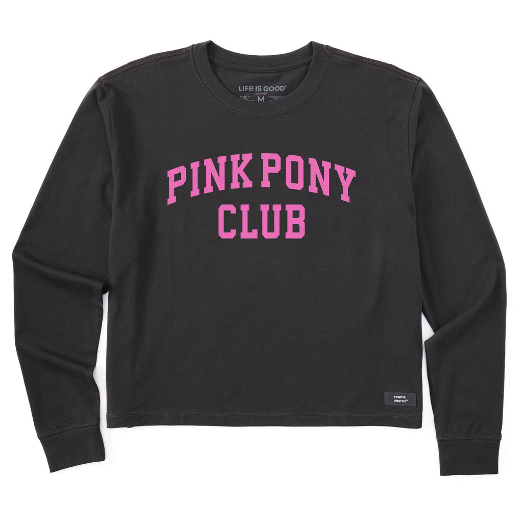 Women's Pink Pony Club Arch Long Sleeve Crusher Boxy Tee product image 1