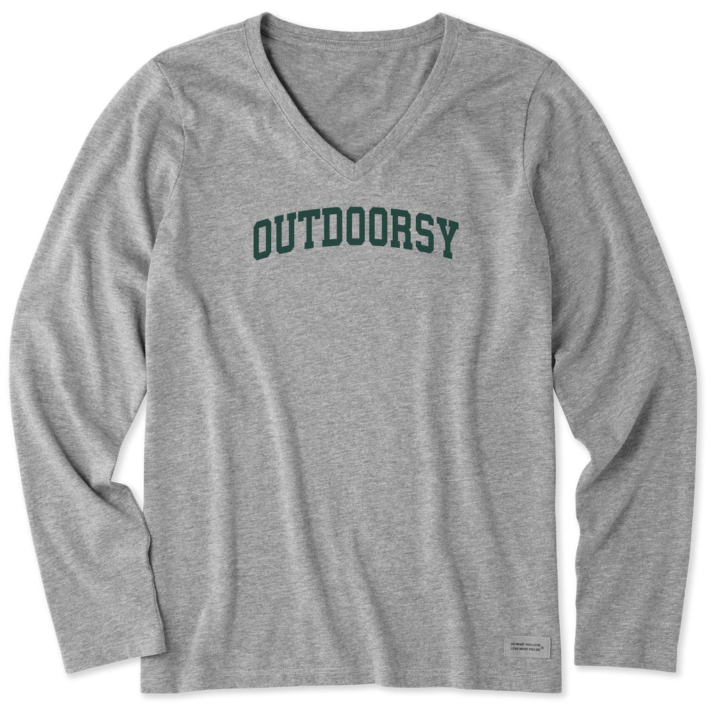 Women's Outdoorsy Arch Long Sleeve Crusher Vee product image 1
