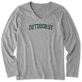 Women's Outdoorsy Arch Long Sleeve Crusher Vee product image 1