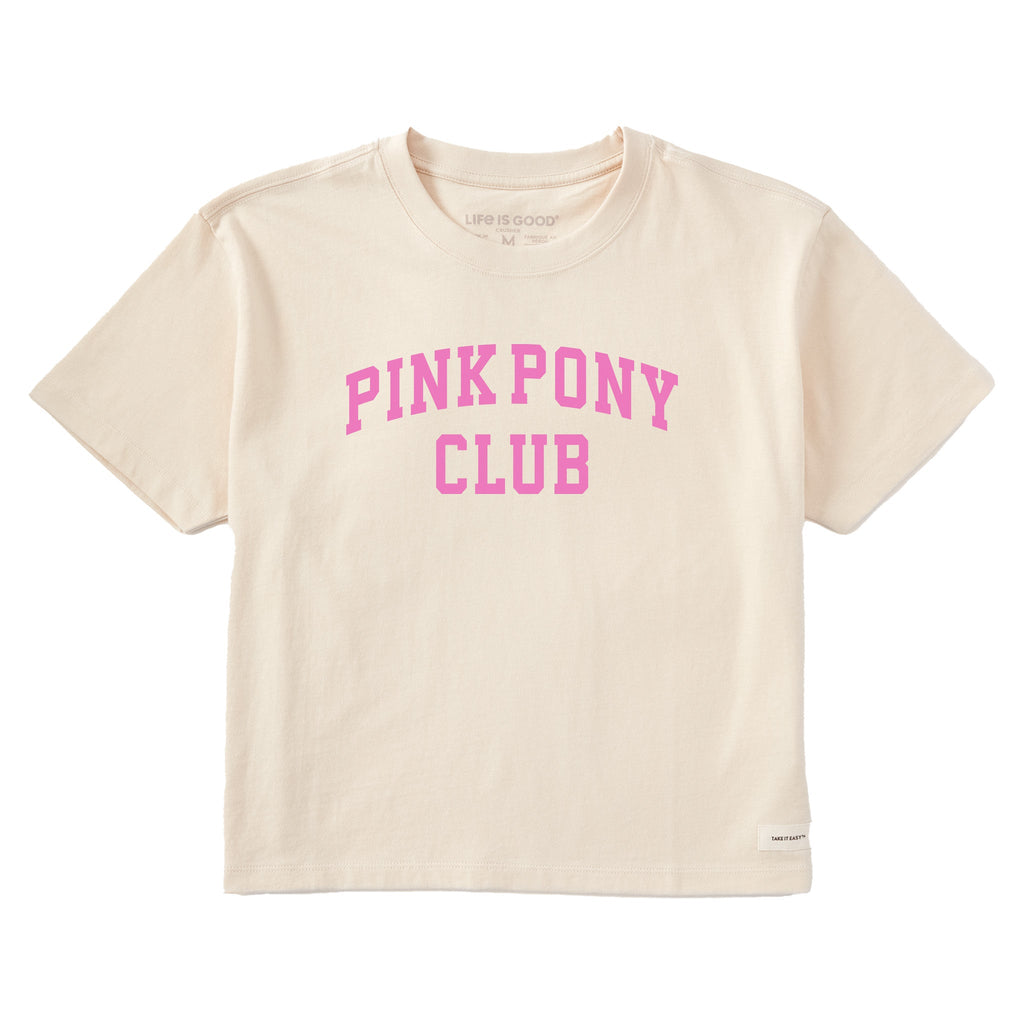 Women's Pink Pony Club Arch Short Sleeve Crusher Boxy Tee product image 1