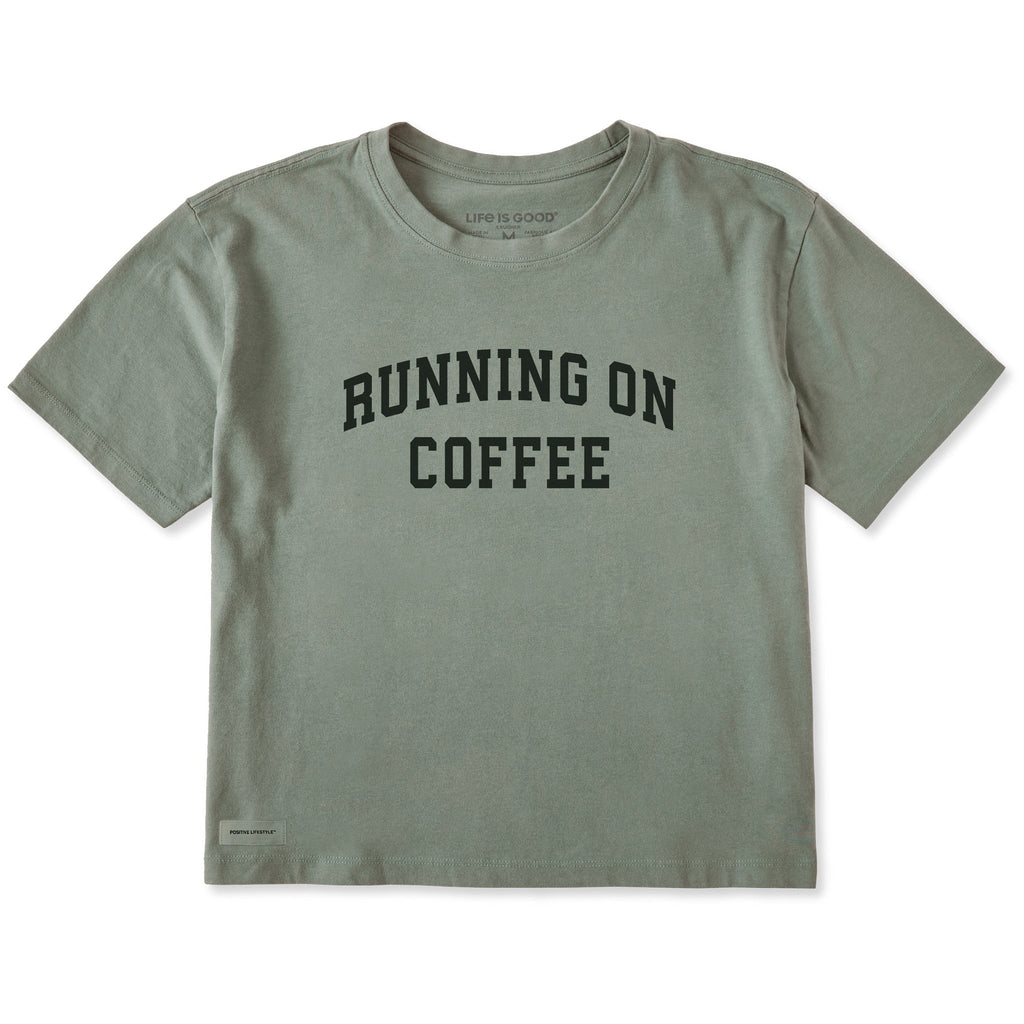 Women's Running on Coffee Arch Short Sleeve Crusher Boxy Tee product image 1