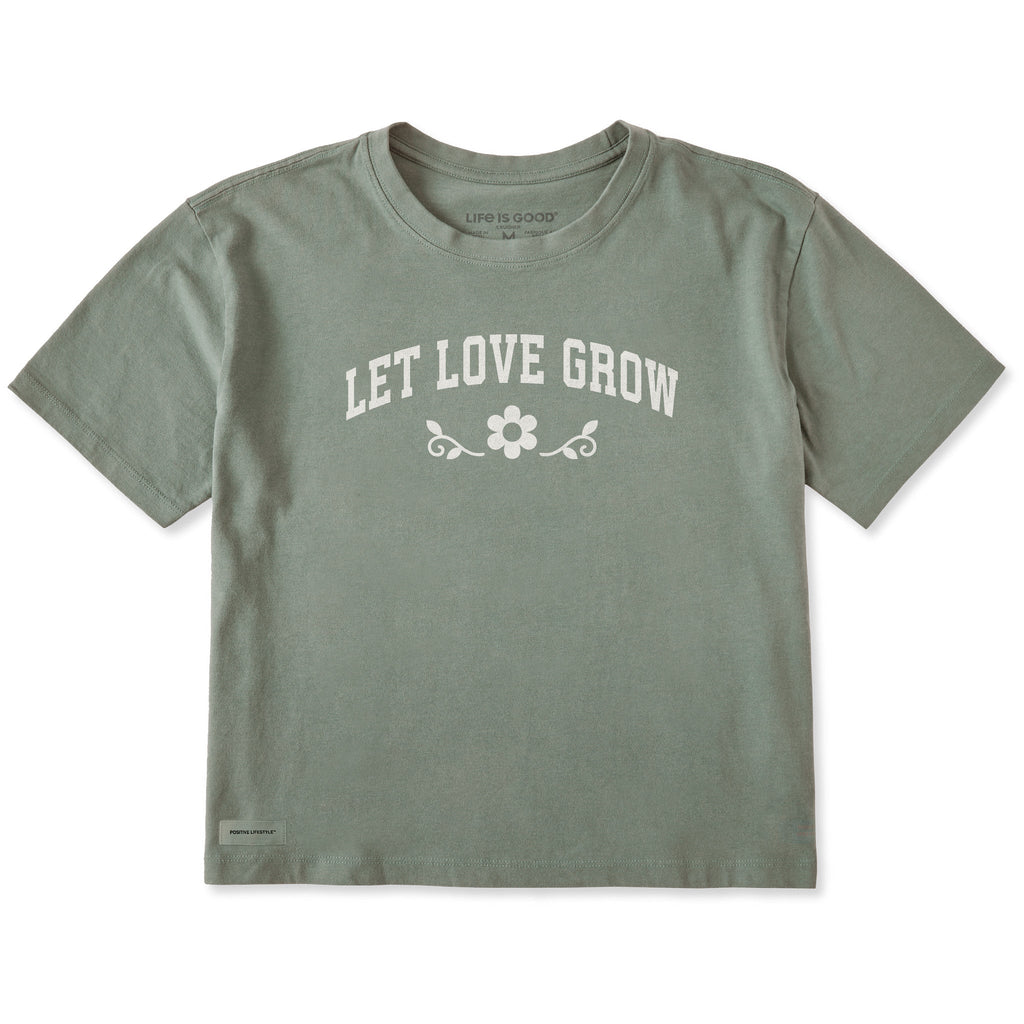 Women's Let Love Grow Arch Short Sleeve Crusher Boxy Tee product image 1