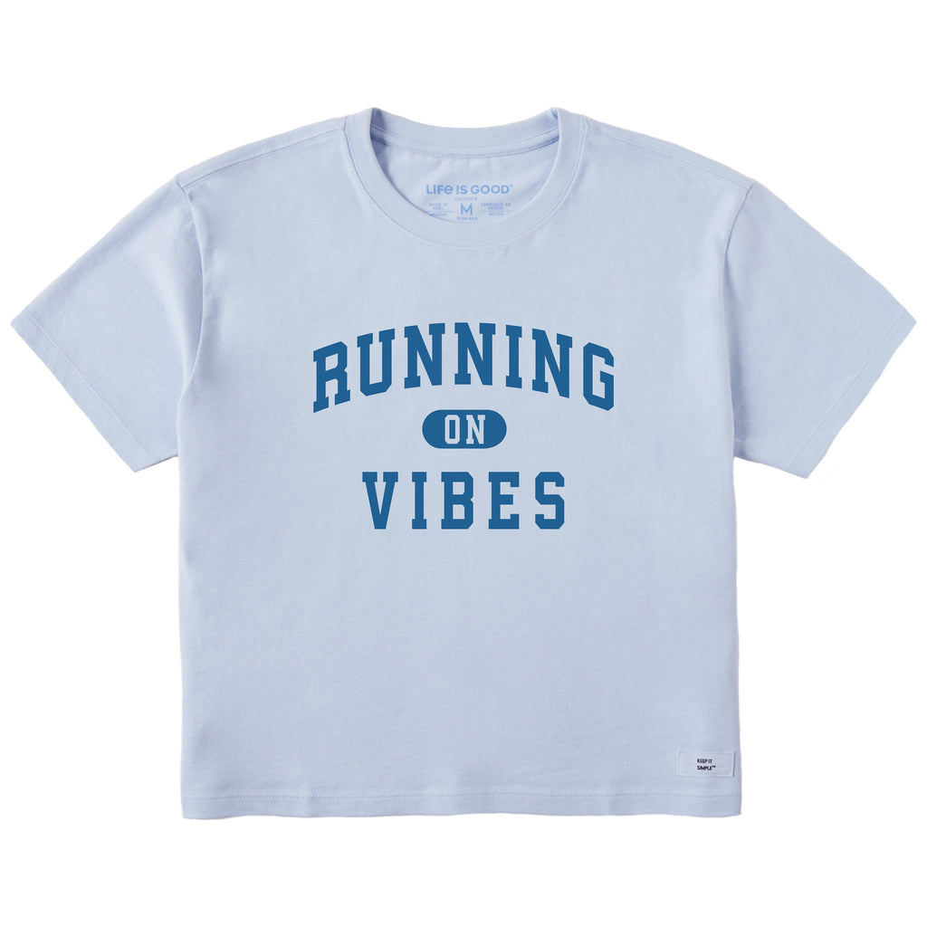 Women's Running on Vibes Arch Short Sleeve Crusher Boxy Tee product image 1