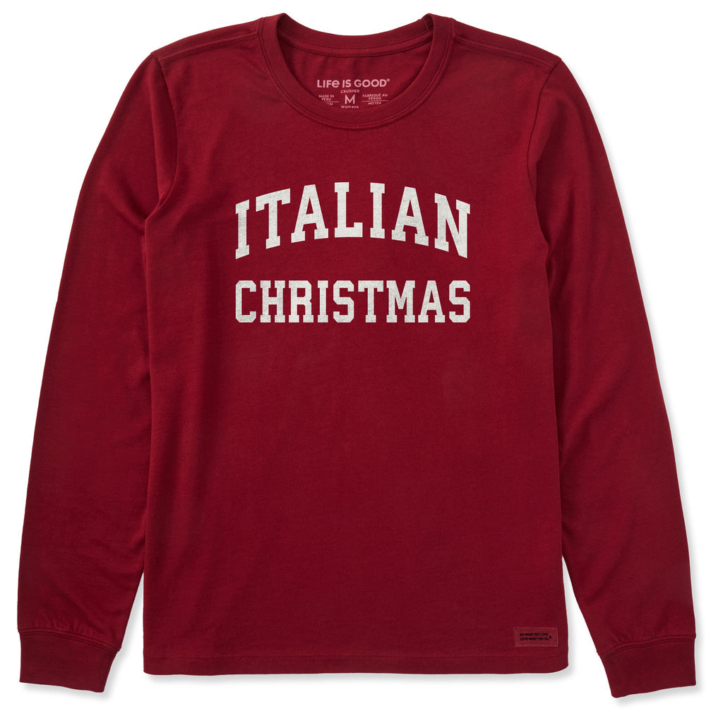 Women's Italian Christmas Arch Long Sleeve Crusher Tee product image 1