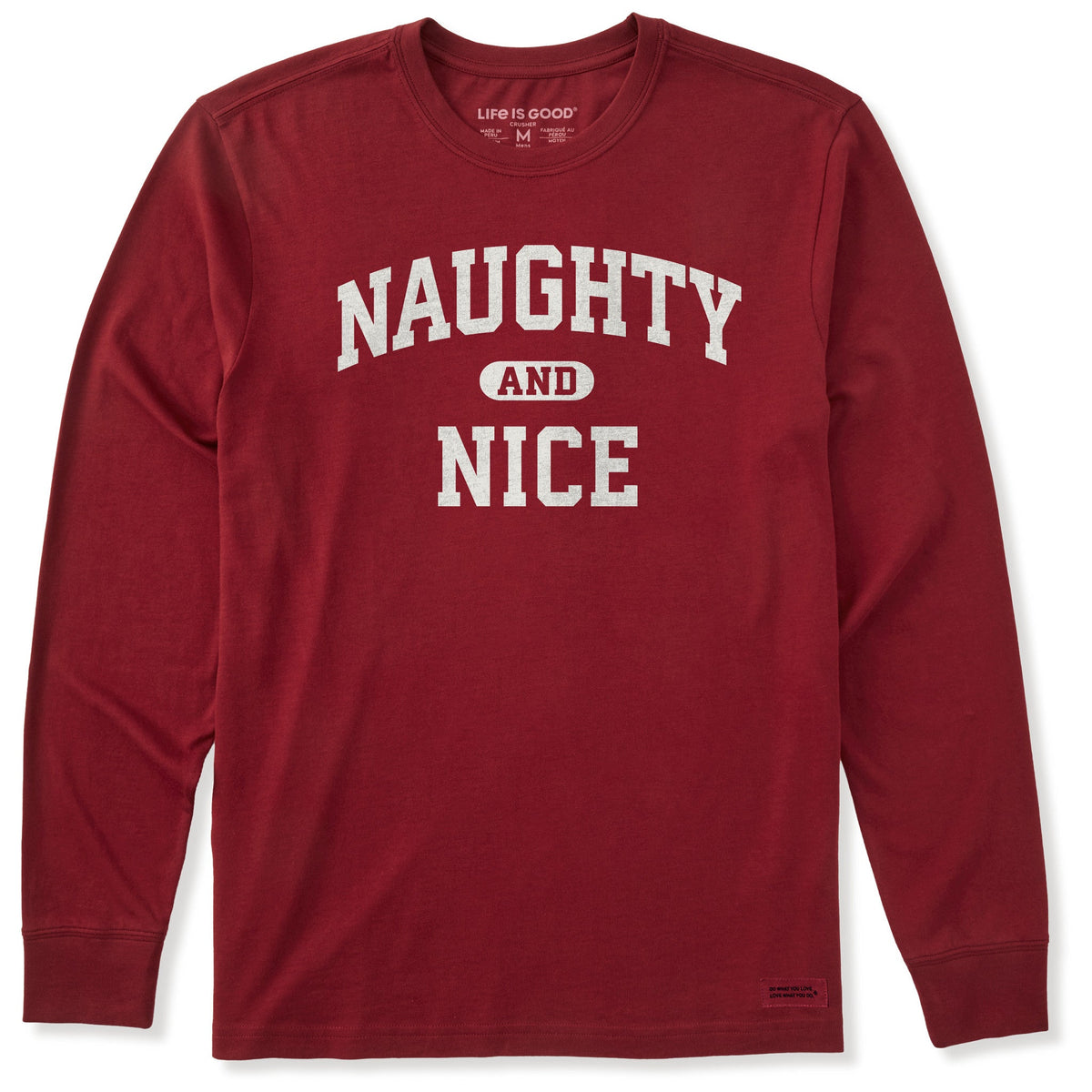 Men's Naughty and Nice Arch Long Sleeve Crusher Tee product image 1