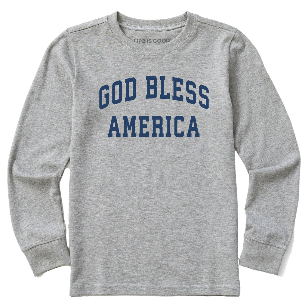 Kids God Bless America Arch Long Sleeve Crusher Tee product image 1