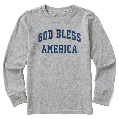 Kids God Bless America Arch Long Sleeve Crusher Tee product image 1