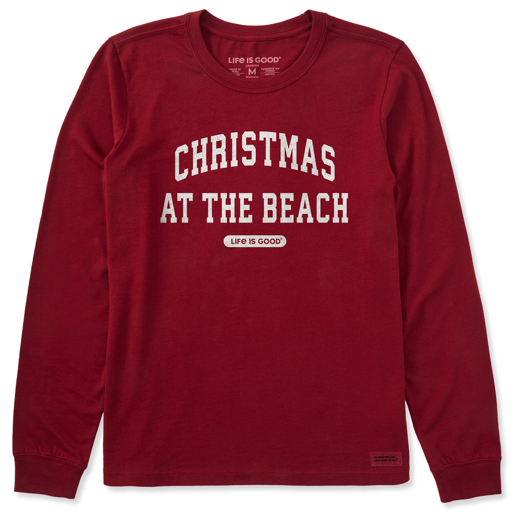 Women's Christmas at the Beach Arch Long Sleeve Crusher Tee product image 1