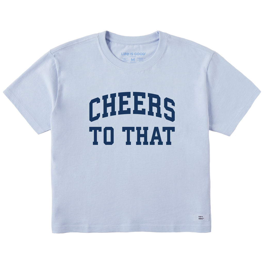 Women's Cheers to That Arch Short Sleeve Crusher Boxy Tee product image 1