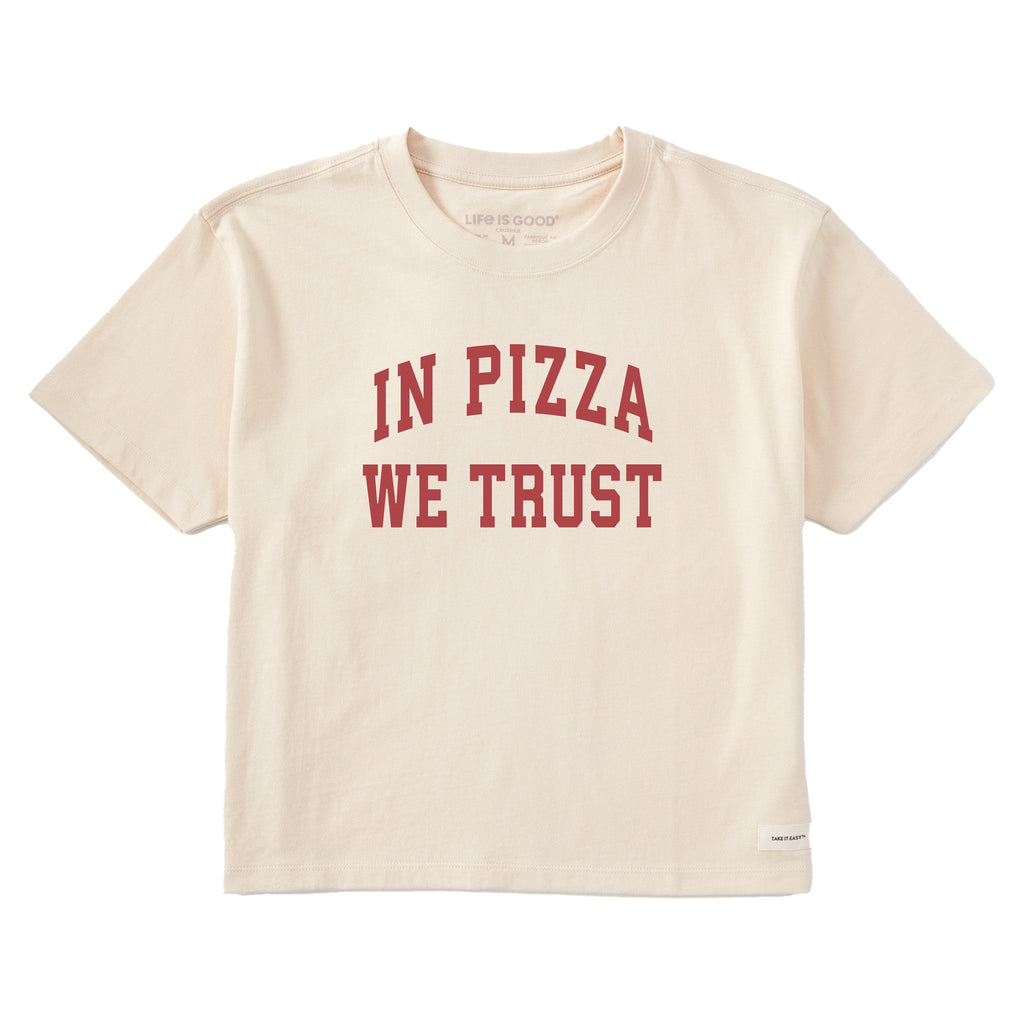 Women's In Pizza We Trust Arch Short Sleeve Crusher Boxy Tee product image 1