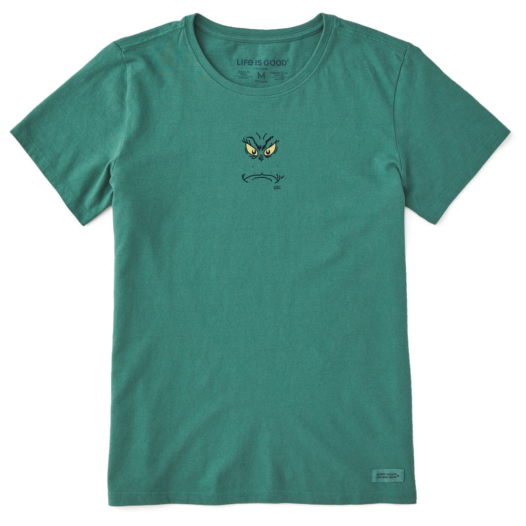 Women's Grinchy Face Mini Short Sleeve Crusher Tee product image 1