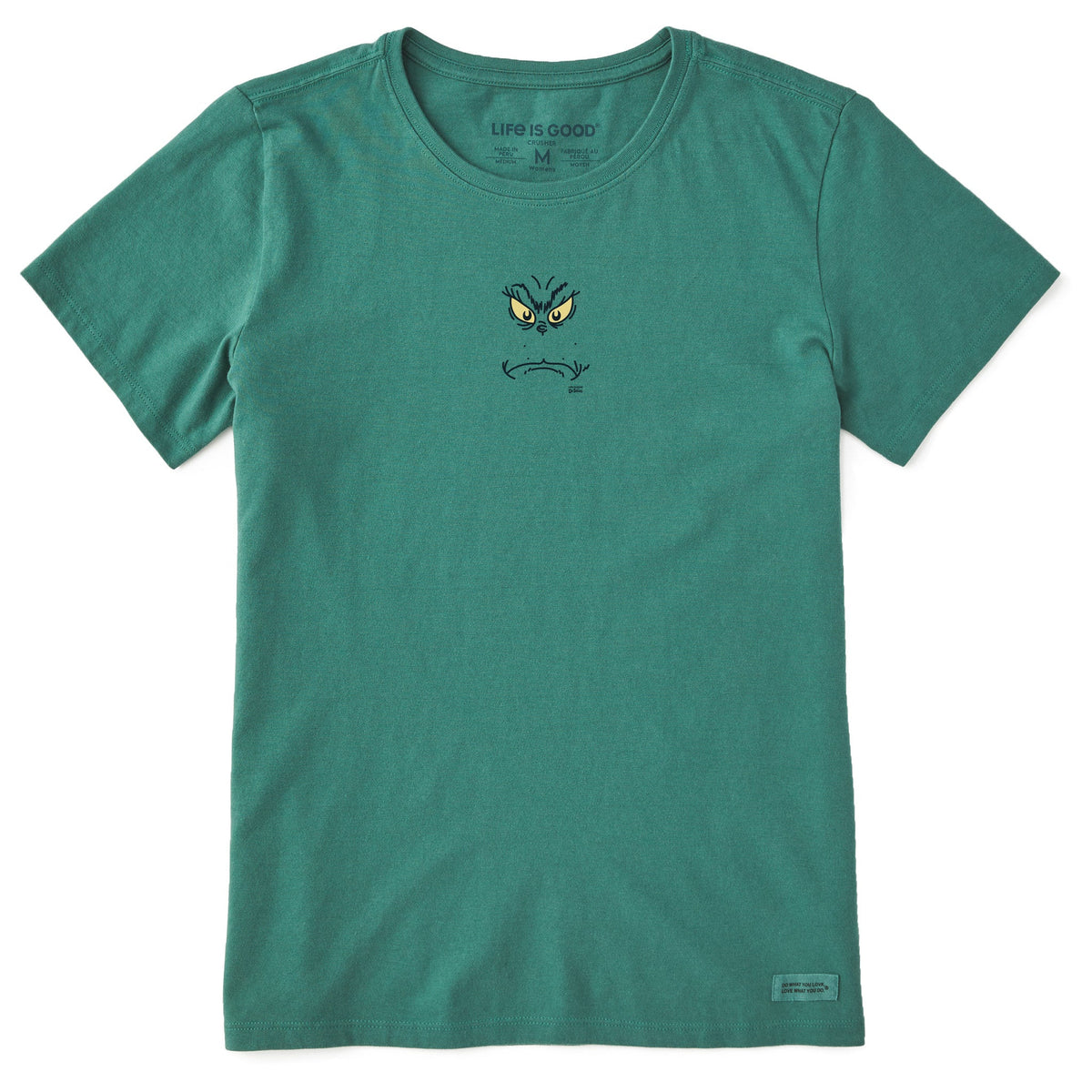 Women's Grinchy Face Mini Short Sleeve Crusher Tee product image 1
